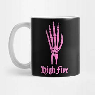 Pink Skeleton High Five Mug